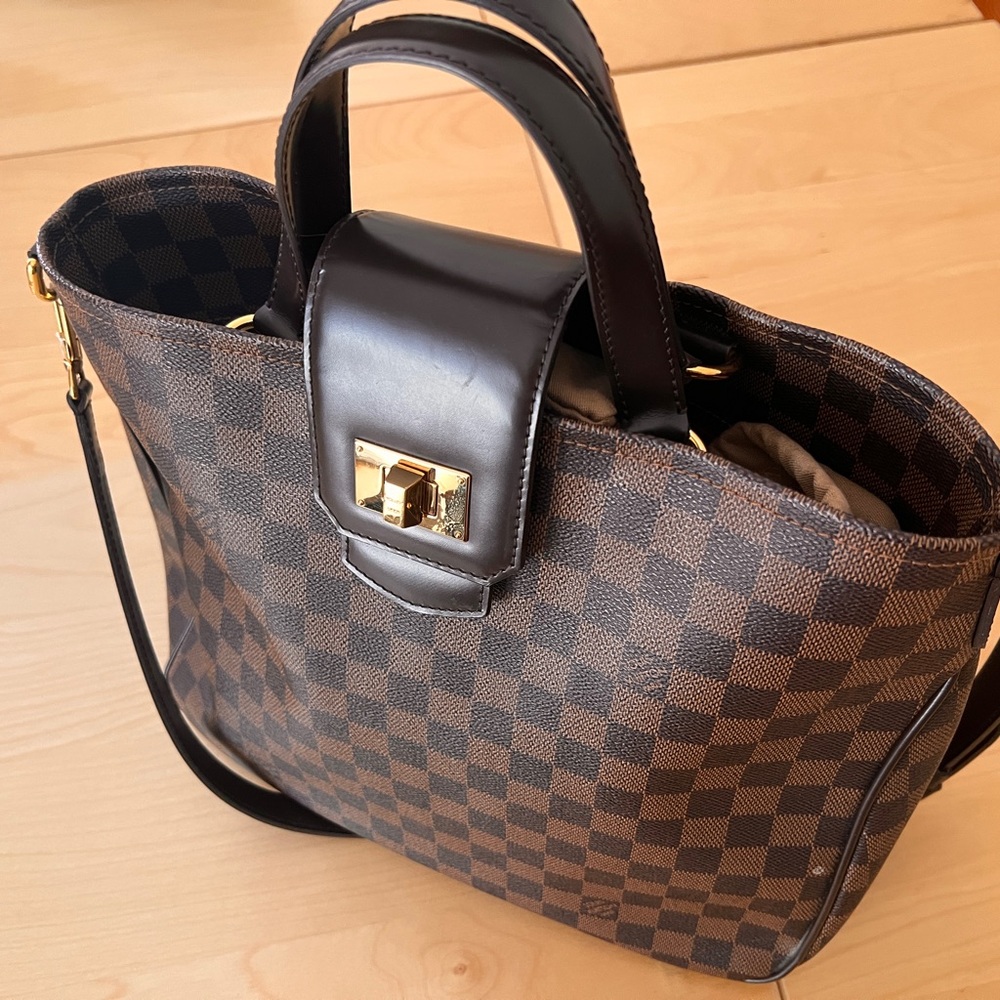 Louis Vuitton vinyl Brown Checkered handbag